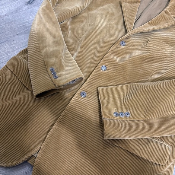Vtg Polo Ralph Lauren Brown Corduroy Sport Coat Blazer Mens XL Preppy Cotton - Picture 10 of 16
